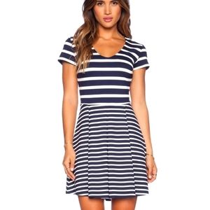 Joie Navy California Stripe Fit Flare Dress XS Preppy Summer